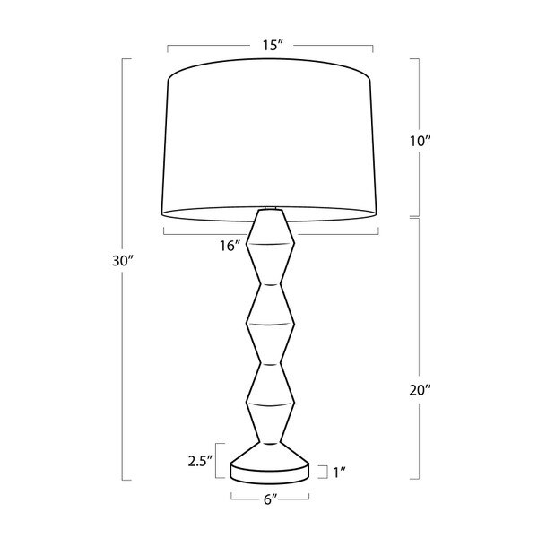 Crew Travertine Buffet Lamp